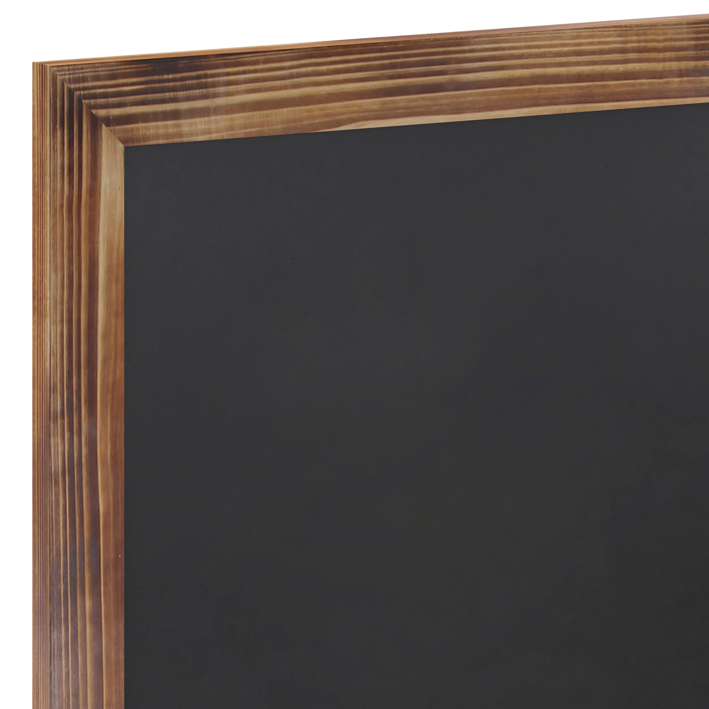 Alt View 10. Emma + Oliver - Burke Framed Decorative Wall Hanging Chalkboard with Magnetic Surface and Eraser for Weddings, Parties, Showers and More - Torched Brown.