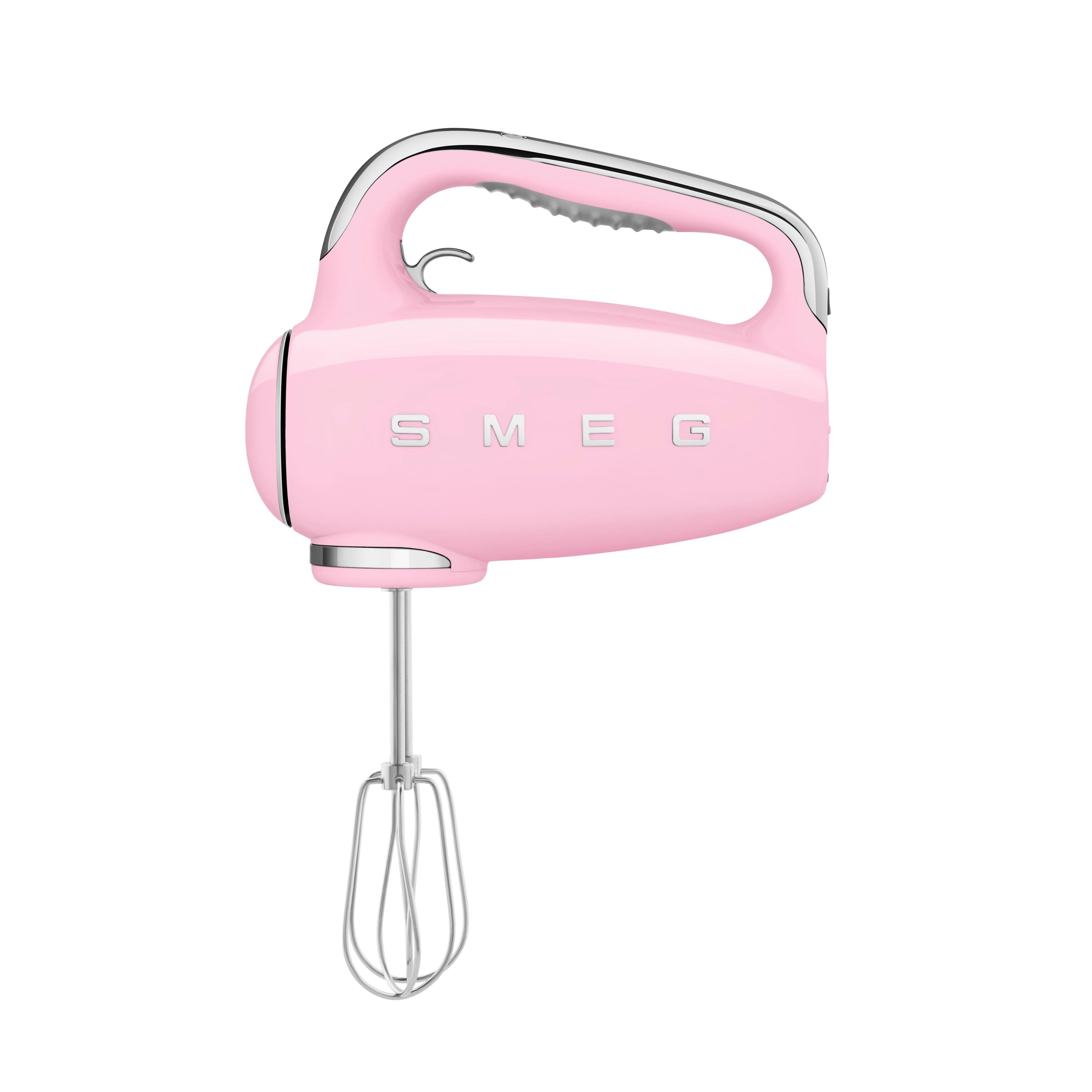 Front. SMEG - HMF01 9 Speed Hand Mixer - Pink.