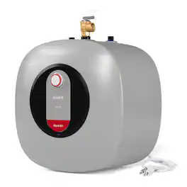 Fogatti - 8 Gallon 1440W Electric Mini Tank Water Heater, Wall/Floor Mount - Gray