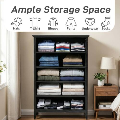 Ample Storage Space

- Hats
- T-Shirt
- Blouse
- Pants
- Underwear
- Socks