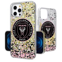 Keyscaper - MLS - Inter Miami CF iPhone Confetti Glitter Design Logo Case - 15 - Pink
