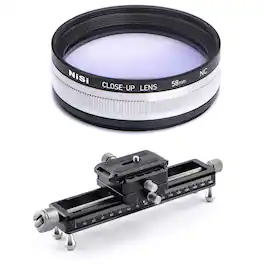 NiSi - Close-Up Lens Kit NC 58mm with 49 52mm Adapters w/Macro Focus Rail