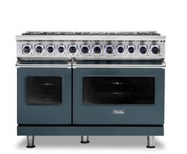 Viking - 48"W./24"D. Dual Fuel Sealed Burner Range-8 Burners - Squall