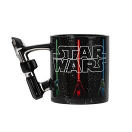 Silver Buffalo - Star Wars Lightsabers Ceramic Mug With Sculpted Handle | Holds 20 Ounces - Multi-Colored
