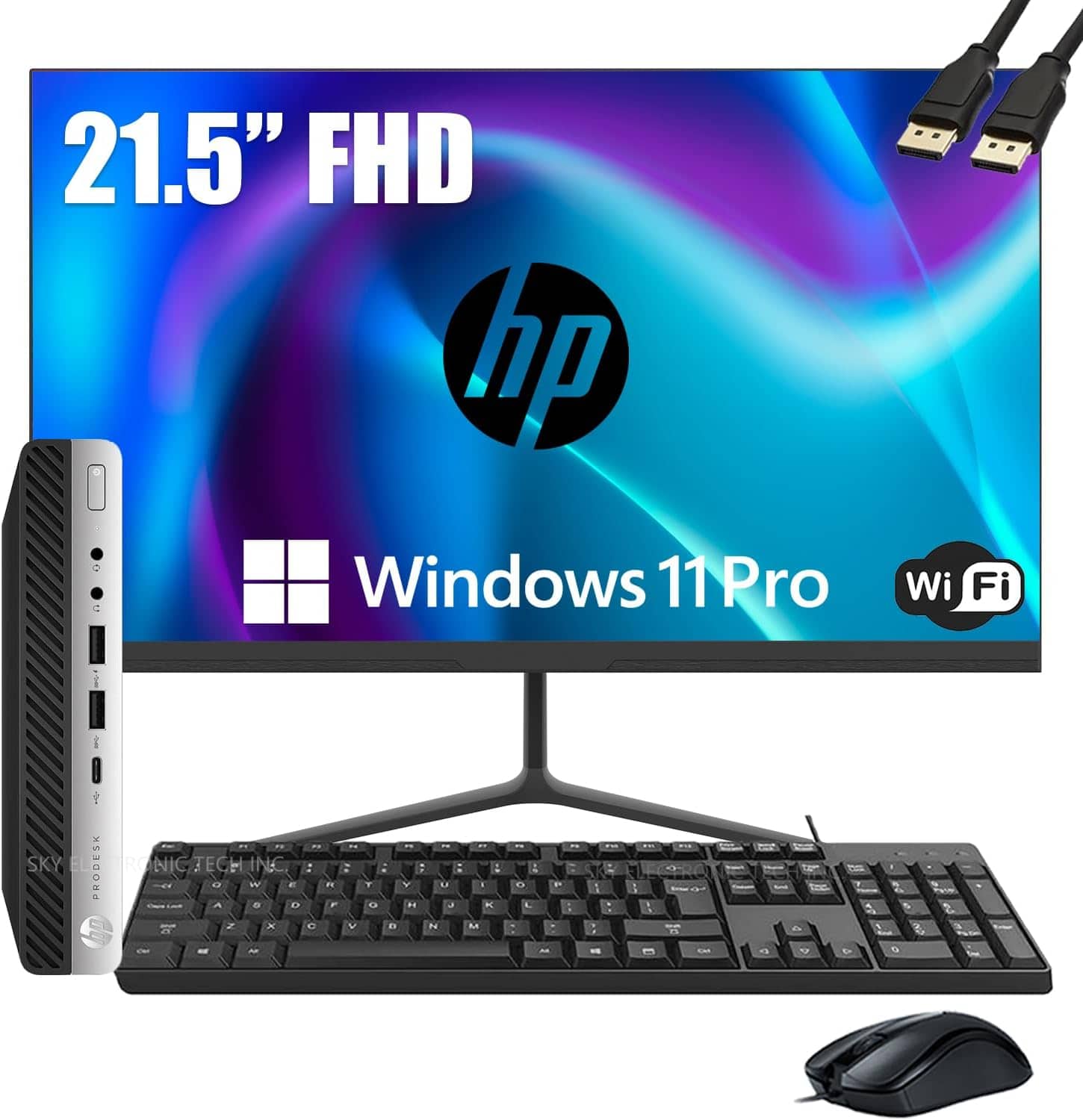 HP Refurbished Excellent ProDesk 600G3 Mini PC Combo, Intel Core