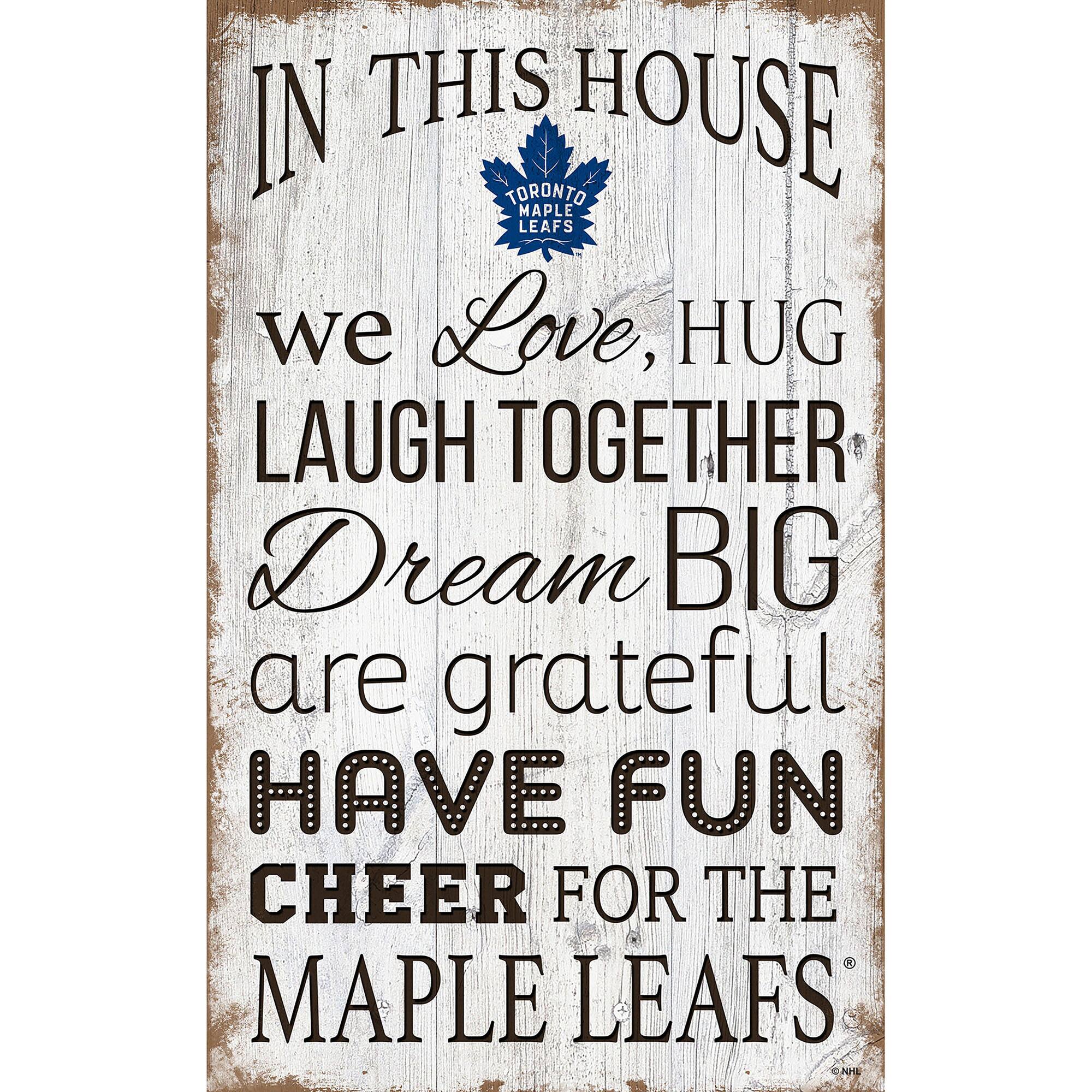 Toronto Maple Leafs 11'' x 19'' Team In This House Sign
