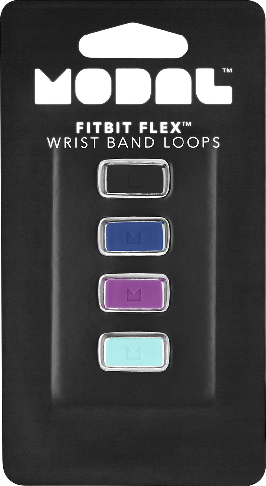  Modal™ - Wristband Loops for Fitbit Flex Activity Trackers - Black/Blue/Teal/Purple