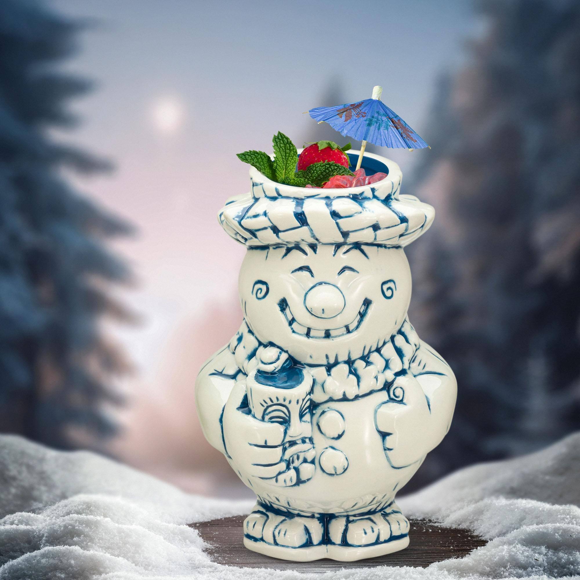 Alt View 1. Beeline Creative - Geeki Tikis Sippin' Snowman 26 Ounce Ceramic Mug - Multi-Colored.