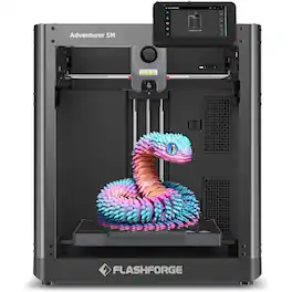 Flashforge - Adventurer 5M 3D Printer Auto Leveling, 600mm/s, 280°C Direct Extruder, CoreXY, 220x220x220mm - Black