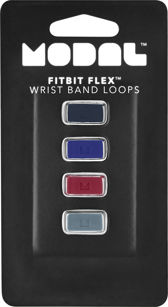  Modal™ - Wristband Loops for Fitbit Flex Activity Trackers - Red/Blue/Light Blue/Black
