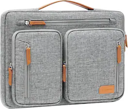 mosiso - Laptop Sleeve 13-13.3 Inch, 360 Protective Laptop Case with 5 Accessory Pockets for MacBook Air Pro 13 14 HP Dell - Gray