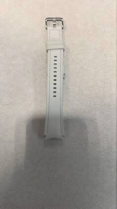 Samsung - Refurbished Excellent - Galaxy SAMWB-HL20 (M/L) Watch Band, Hybrid Leather (20mm) - Silver