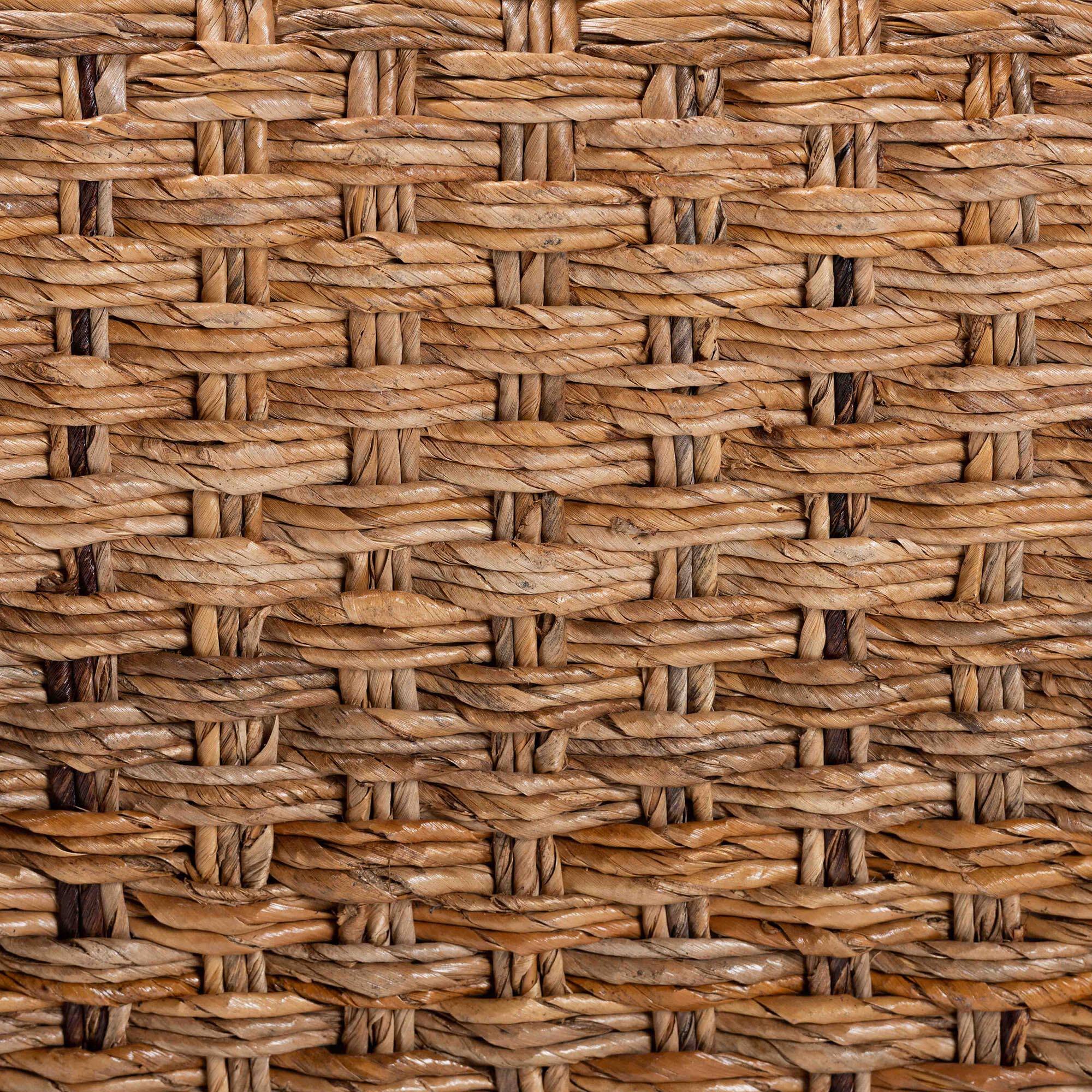 Alt View 1. bali & pari - Alda Handwoven Seagrass Coffee Table - Rustic Wicker Waterfall Accent Table for Living Room or Sunroom - Natural Brown.
