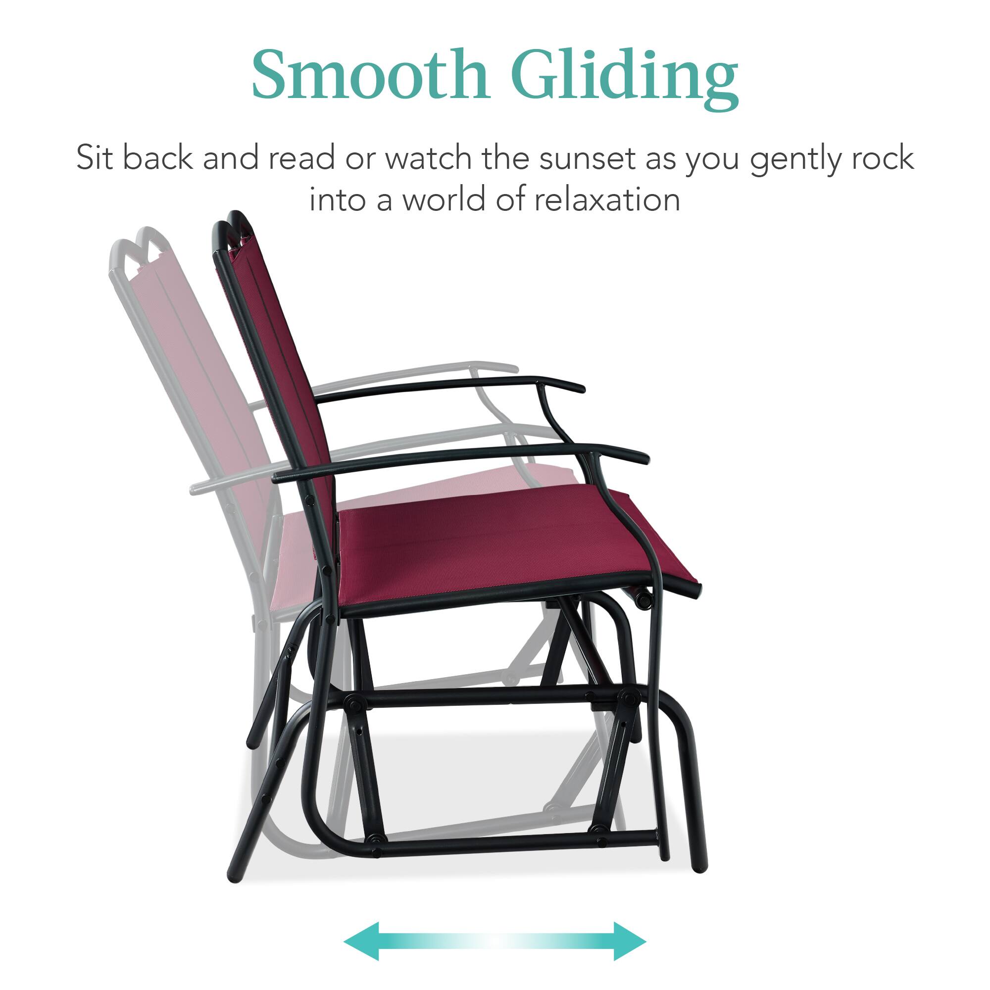 Smooth Gliding

Sit back and read or watch the sunset as you gently rock into a world of relaxation