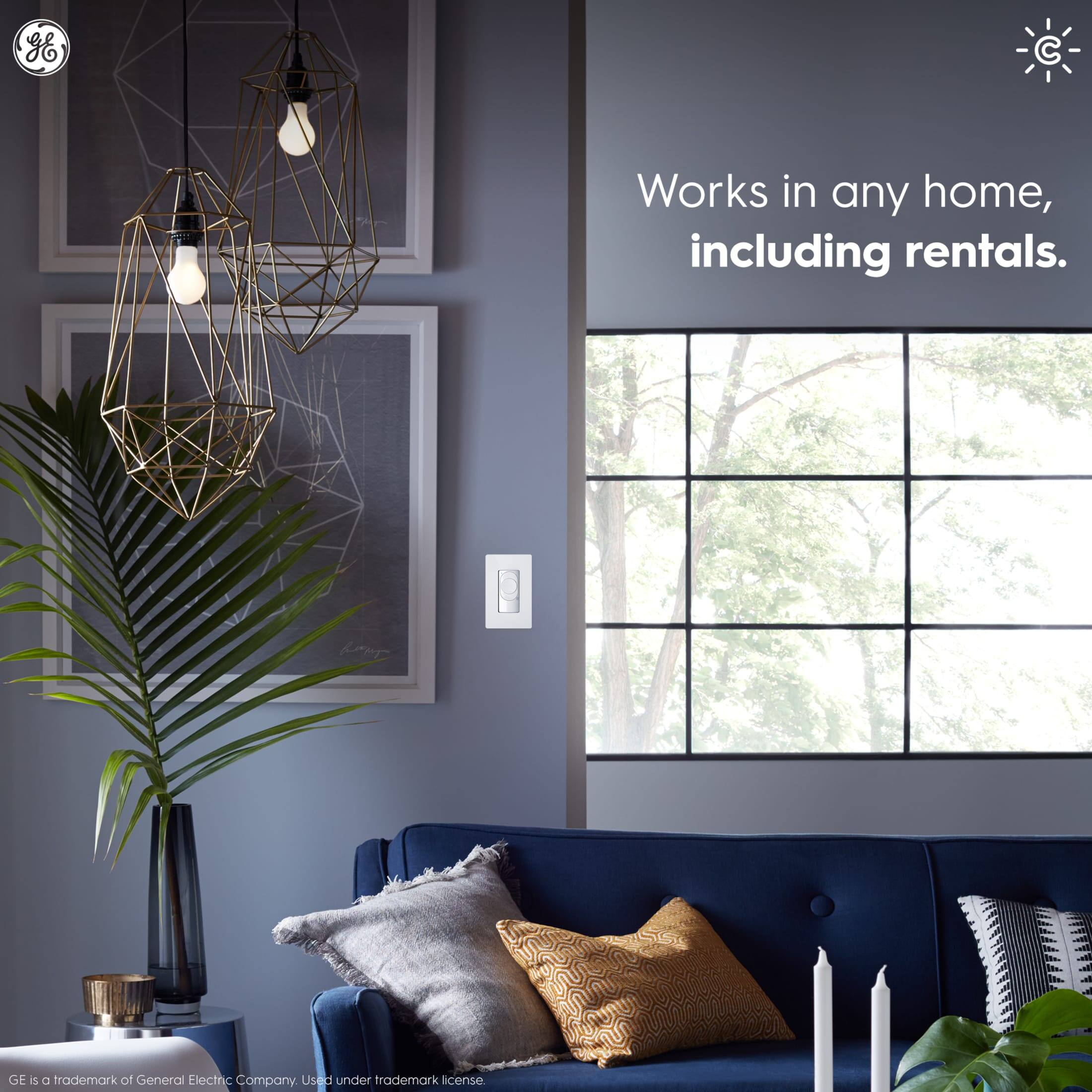 Works in any home, including rentals.

GE is a trademark of General Electric Company. Used under trademark license.