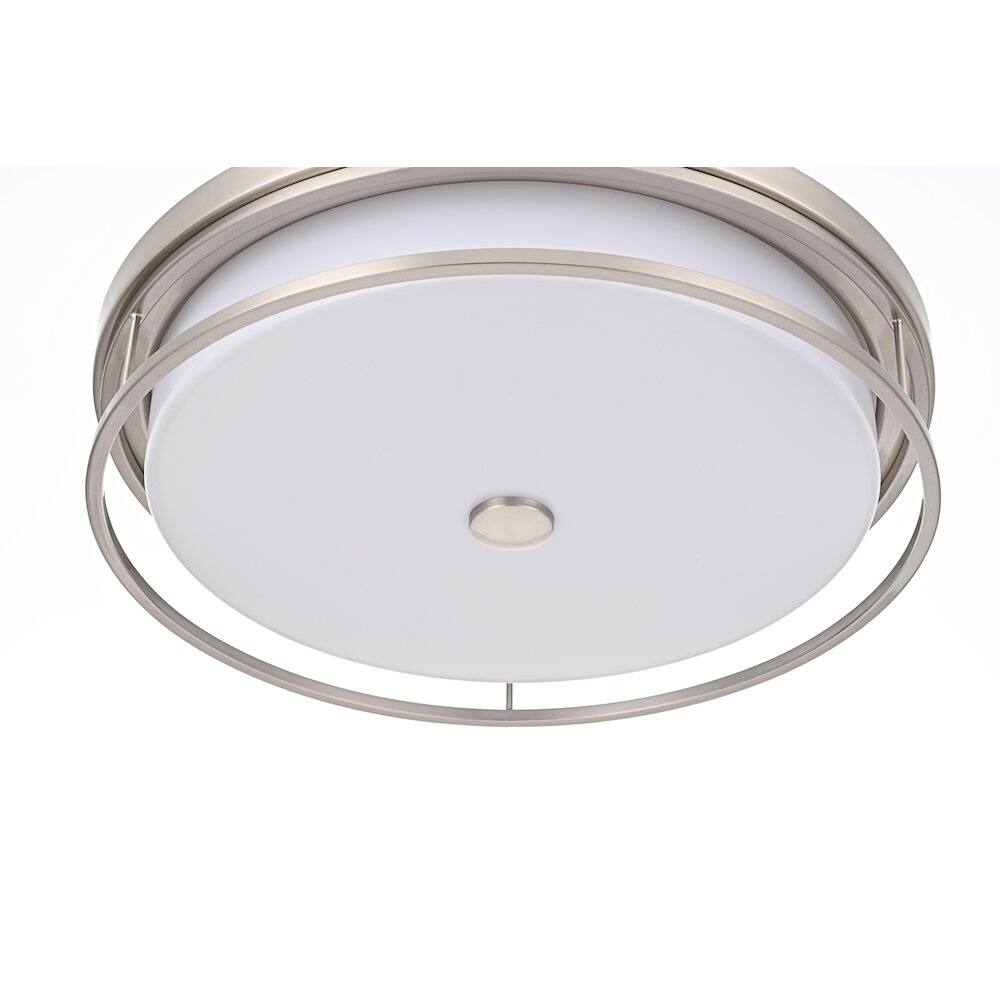 Alt View 3. Living District - Kolson 20 Inch Led Flush Mount Ceiling Light In Polished Nickel - Polished Nickel.