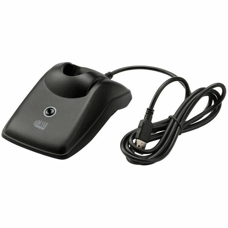 Alt View 2. Adesso - Adesso NuScan 2500 Barcode Scanner - Cable/Wireless Connectivity - 12" Scan Distance - 1D, 2D - LED - CMOS - Bluetooth - Black.