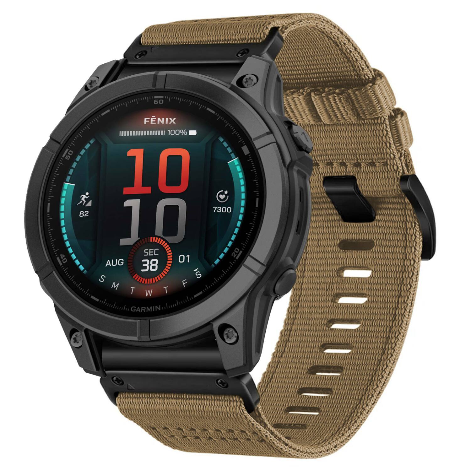 60 FENIX 100% 50 10 7300 82 10 SEC 38 AUG 01 S M T W T F S GARMIN