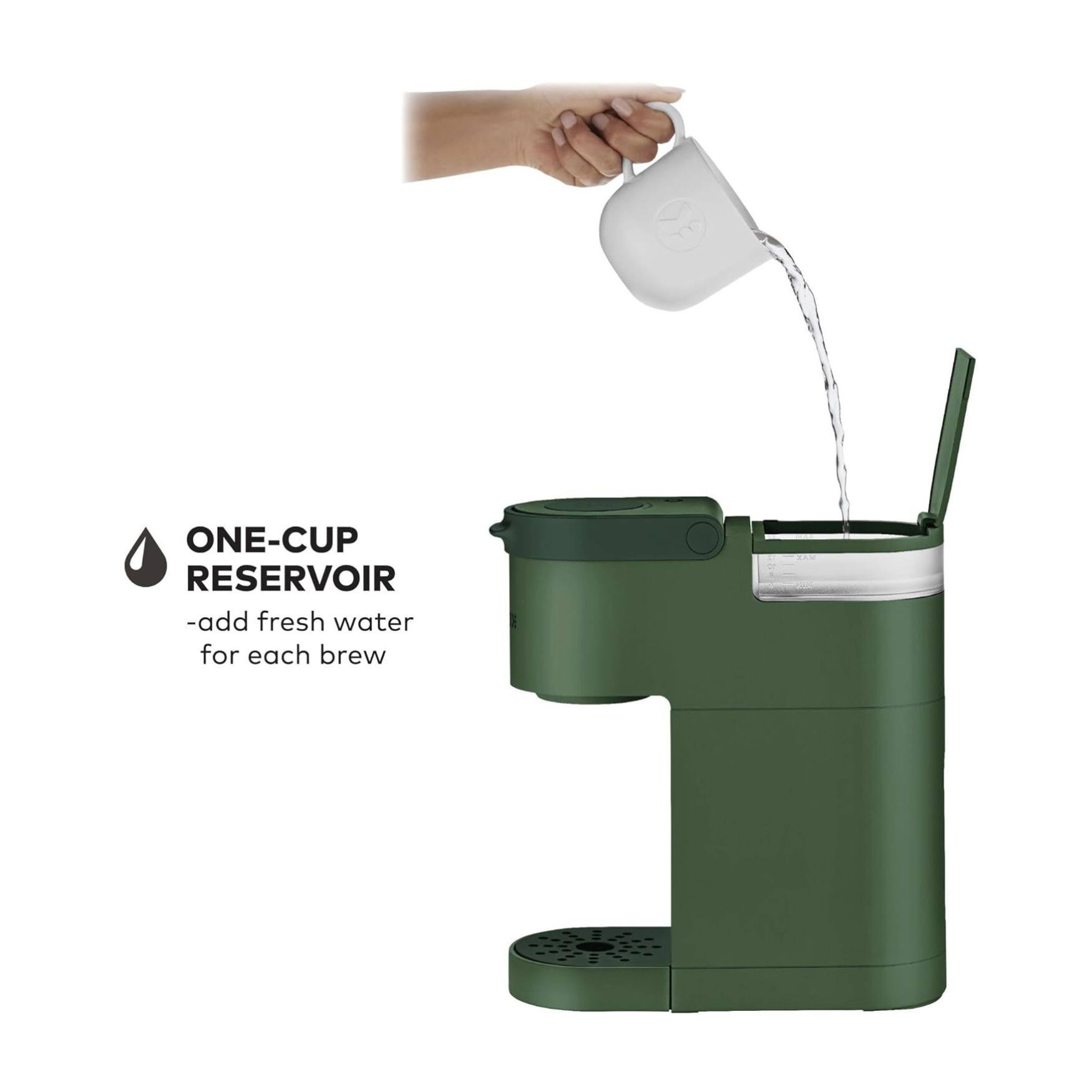 ONE-CUP RESERVOIR  
-add fresh water for each brew
