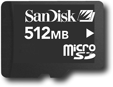 Best Buy: 512MB microSD/ TransFlash Memory Card SDSDQ-510-A10M