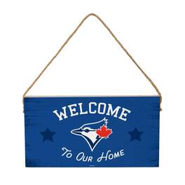 Evergreen Enterprises - Toronto Blue Jays 6" x 11" Welcome Home Wood Wall Sign with Rope Hanger - Multicolor