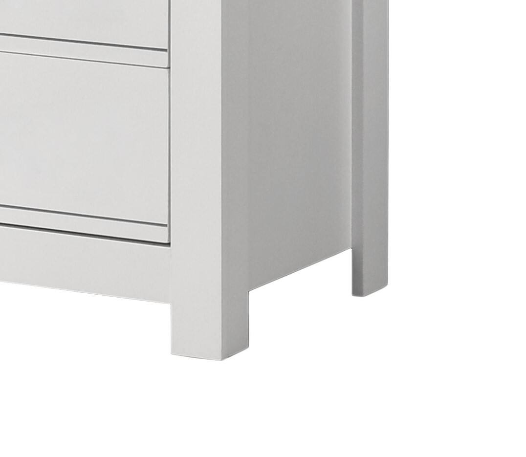 Back. TinyHomie - Cassini 31in White 5-Drawer Chest - White.