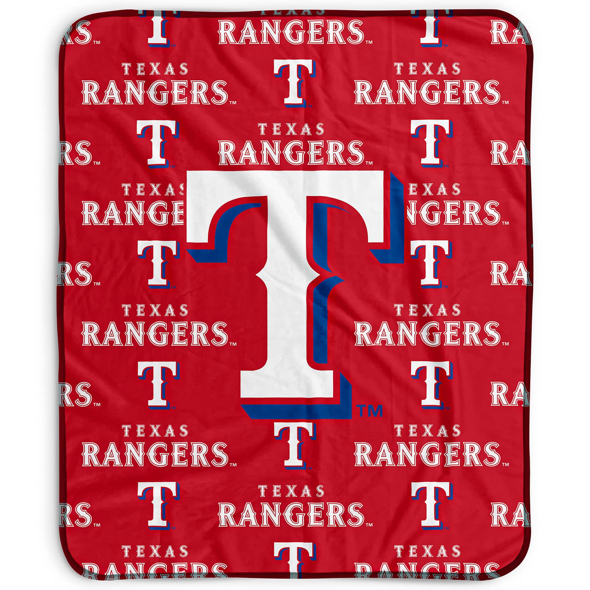 Pegasus - Texas Rangers 50" x 60" Repeat Wordmark Fleece Blanket - Multicolor