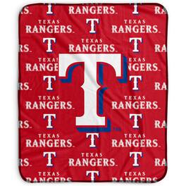 Pegasus - Texas Rangers 50" x 60" Repeat Wordmark Fleece Blanket - Multicolor