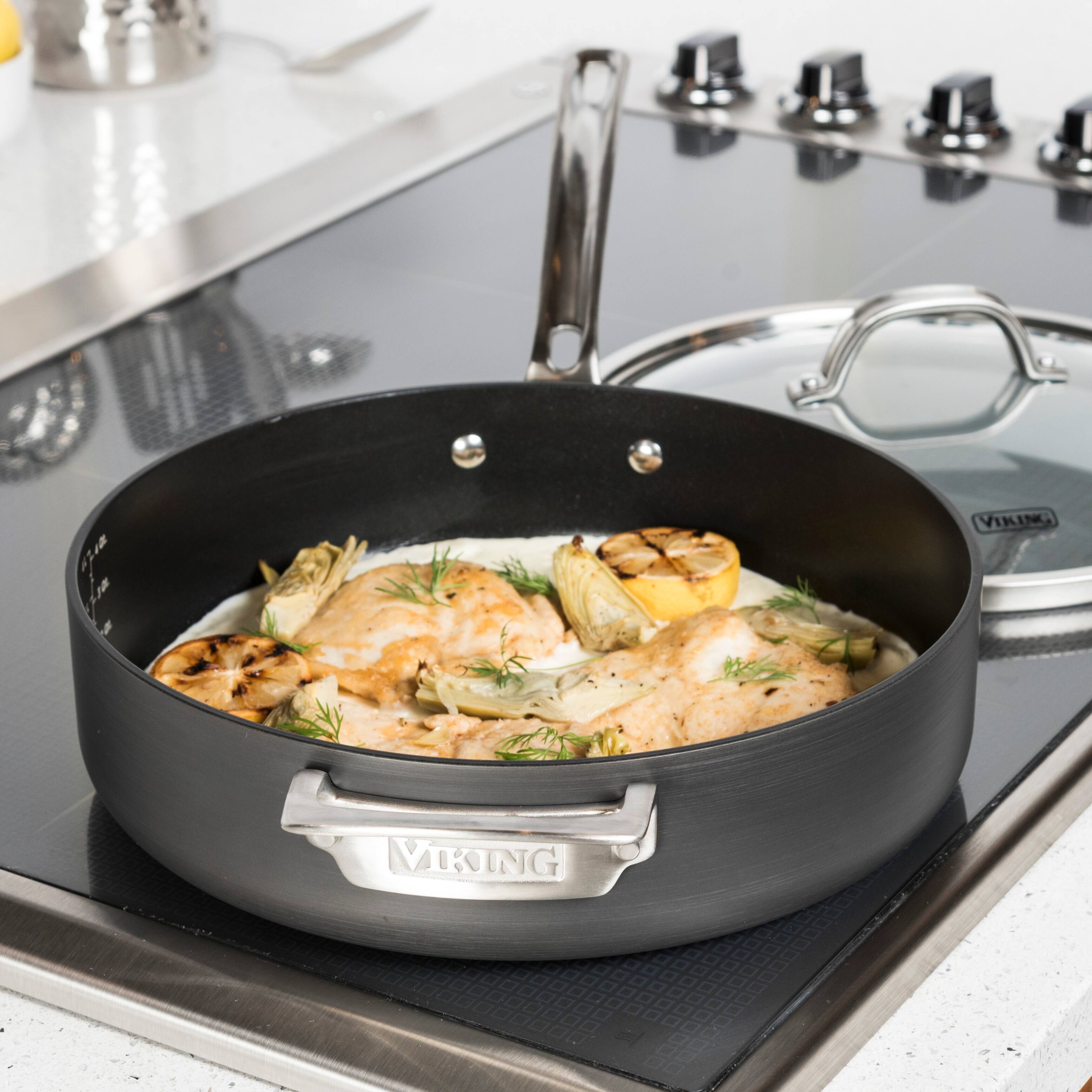 Alt View 24. Viking - Hard Anodized Nonstick, 10 Piece Cookware Set - Black.