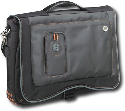 Angle Standard. Targus - Urban Carrying Case (Messenger) for 15.4" Notebook, - Black/Orange.