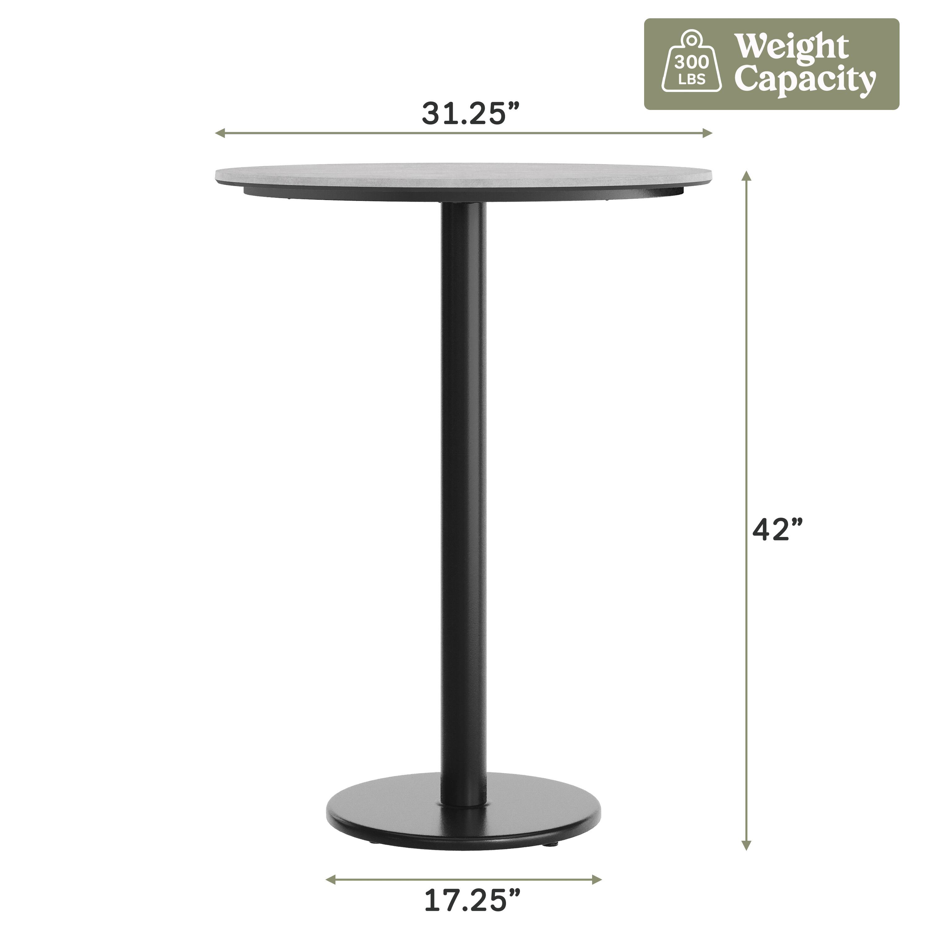 31.25"  
300 Weight LBS Capacity  
42"  
17.25"