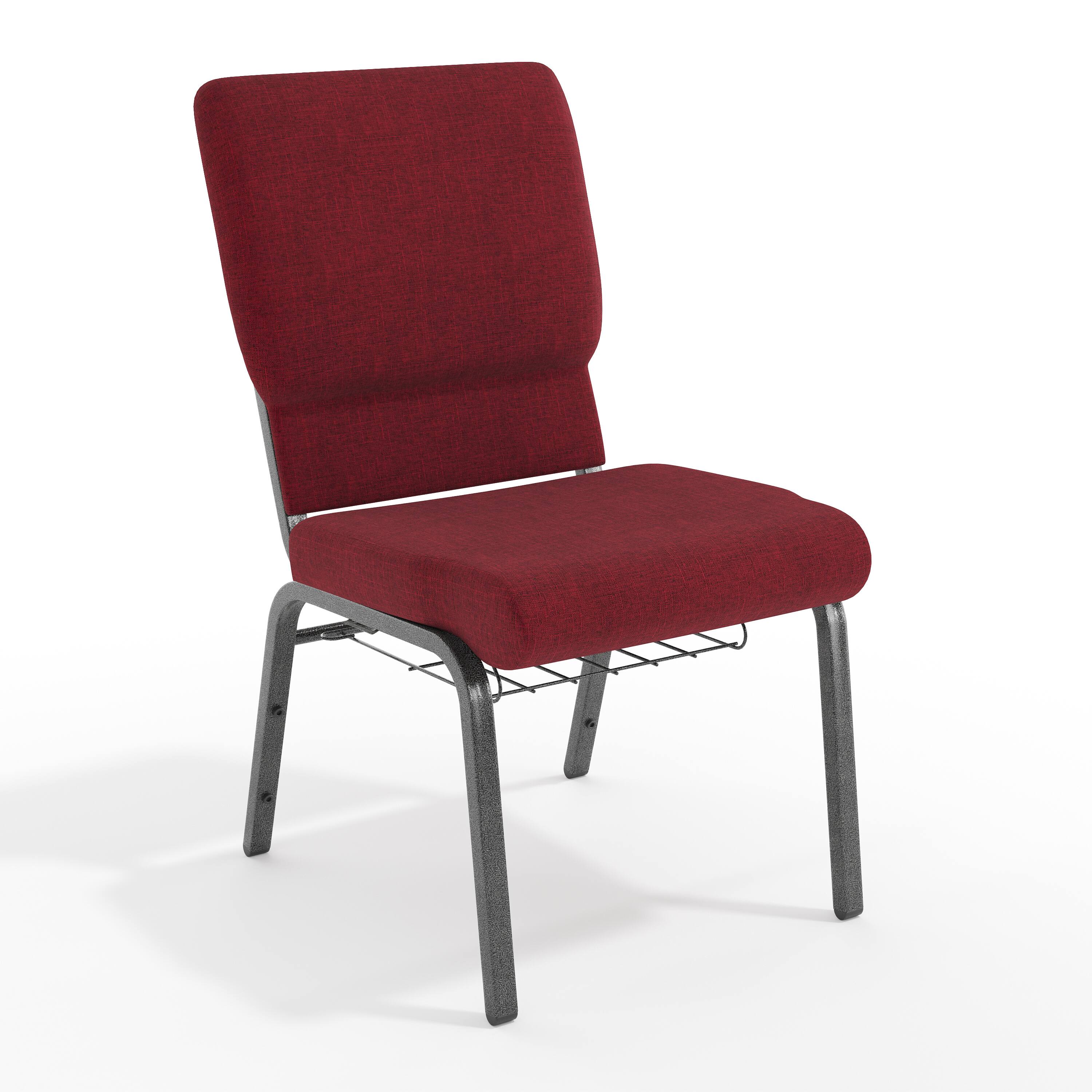 Red Fabric/Silver Vein Frame