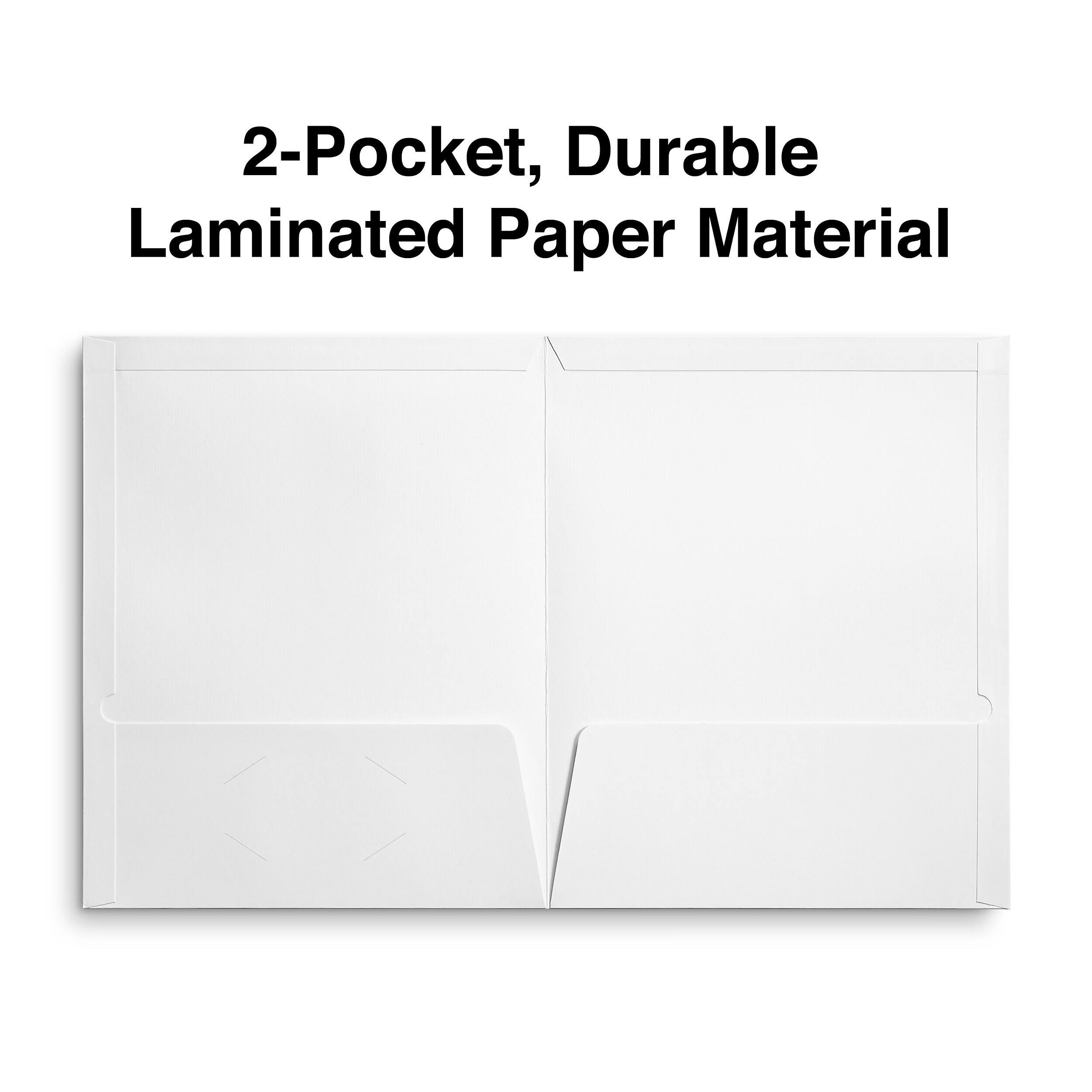 2-Pocket, Durable Laminated Paper Material
