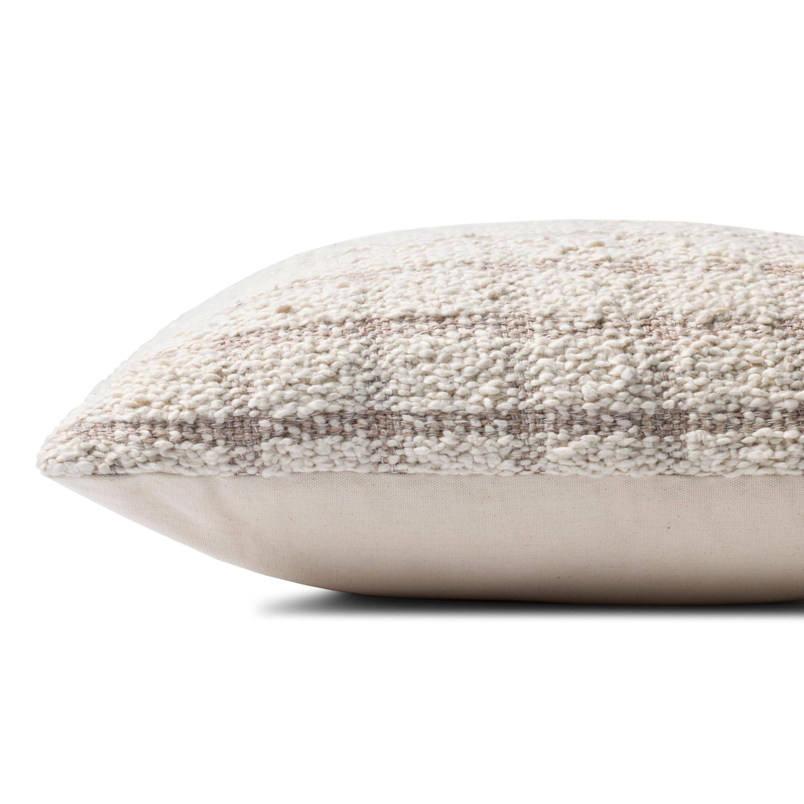 Alt View 3. Paradigms Interiors - Magnolia Home By Joanna Gaines Erin Collection Pmh0073 Ivorynatural 18'' X Cover Only Pillow - Ivory / Green-22'' x 22'' Cover w/Down.