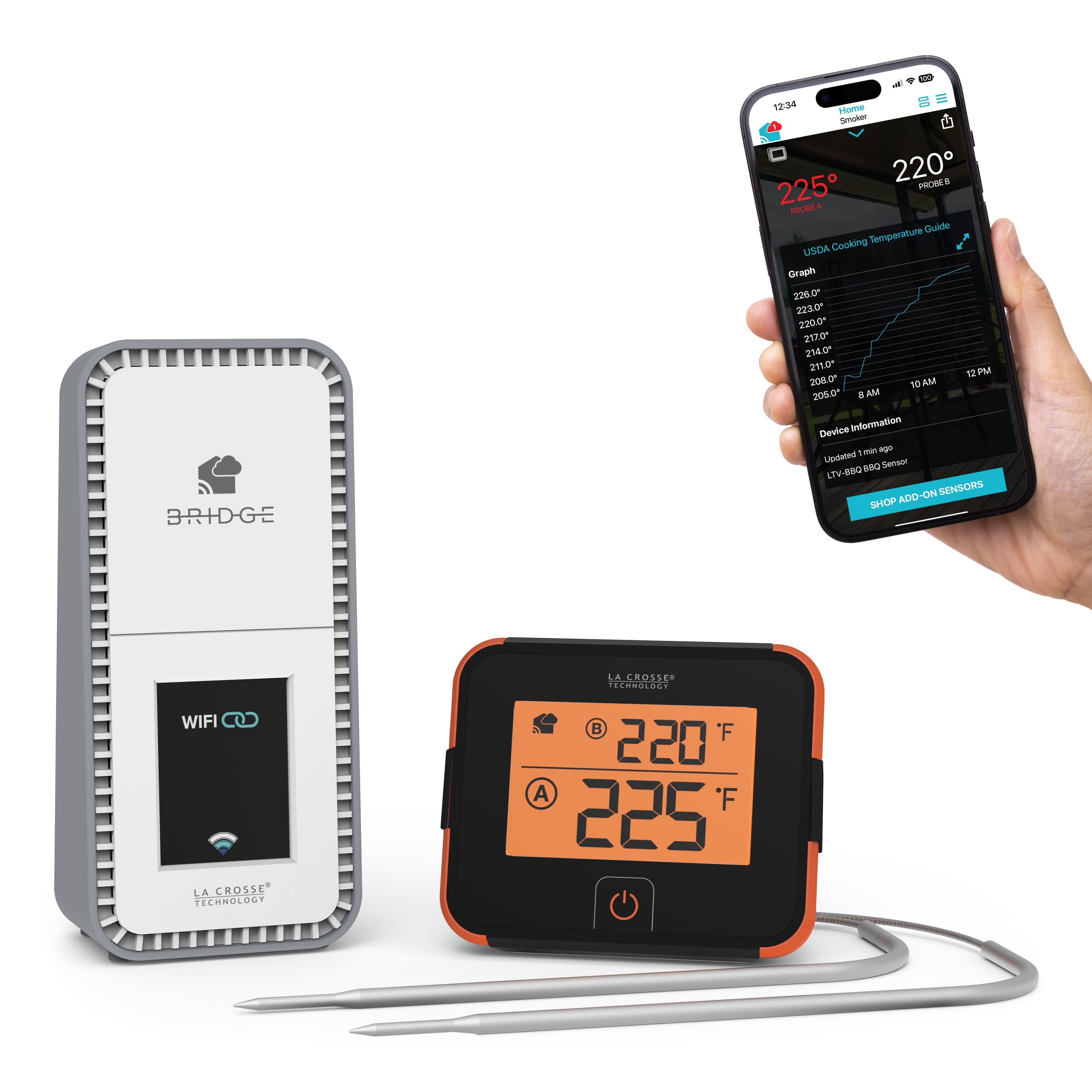 La Crosse Technology - BBQ Boss Wi-Fi Alert and Monitoring System - White price history on PriceWatchPro