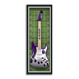Sporticulture - Kansas State Wildcats 14" x 37" Electric Guitar Framed Art Print - Purple