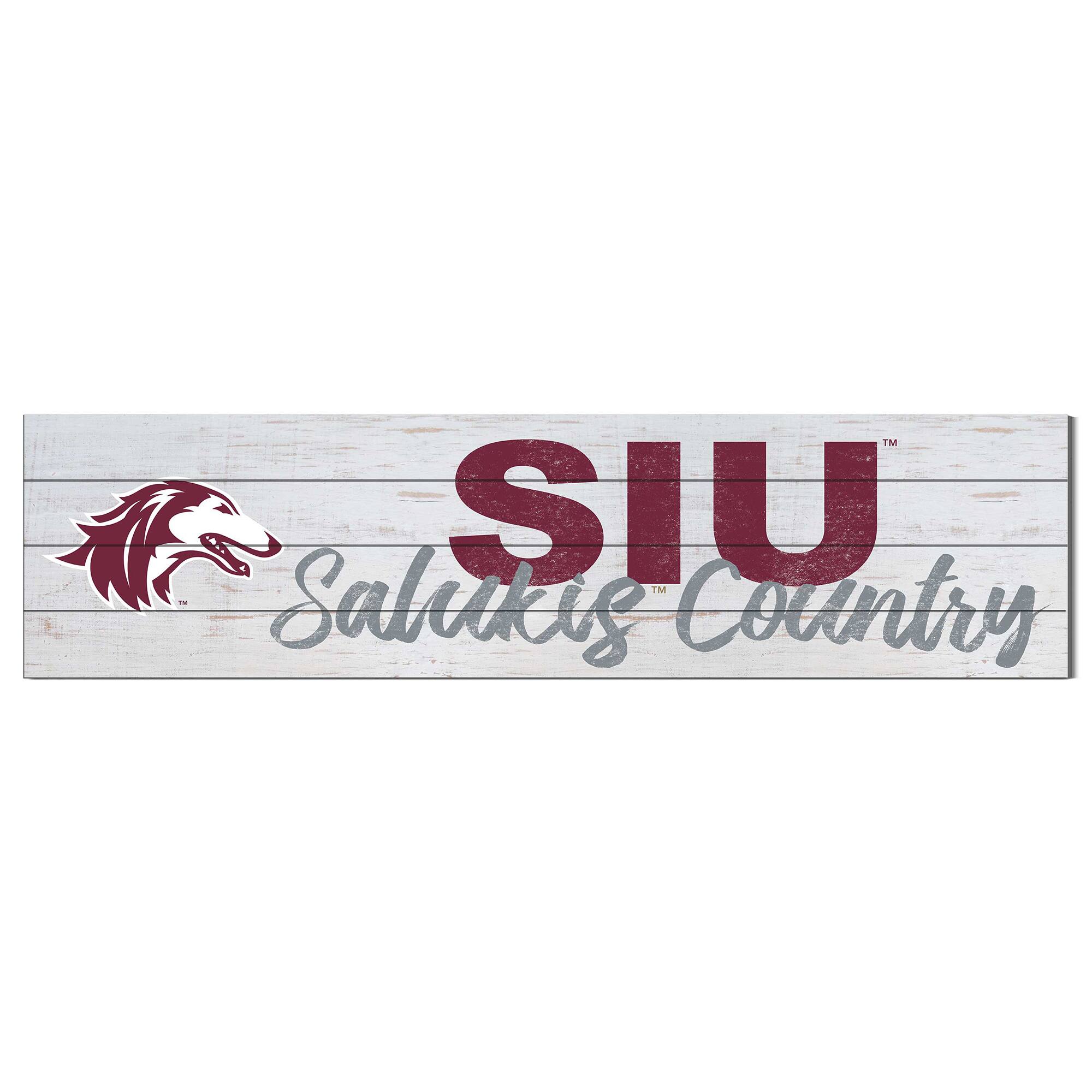 Southern Illinois Salukis 10'' x 40'' Logo Sign
