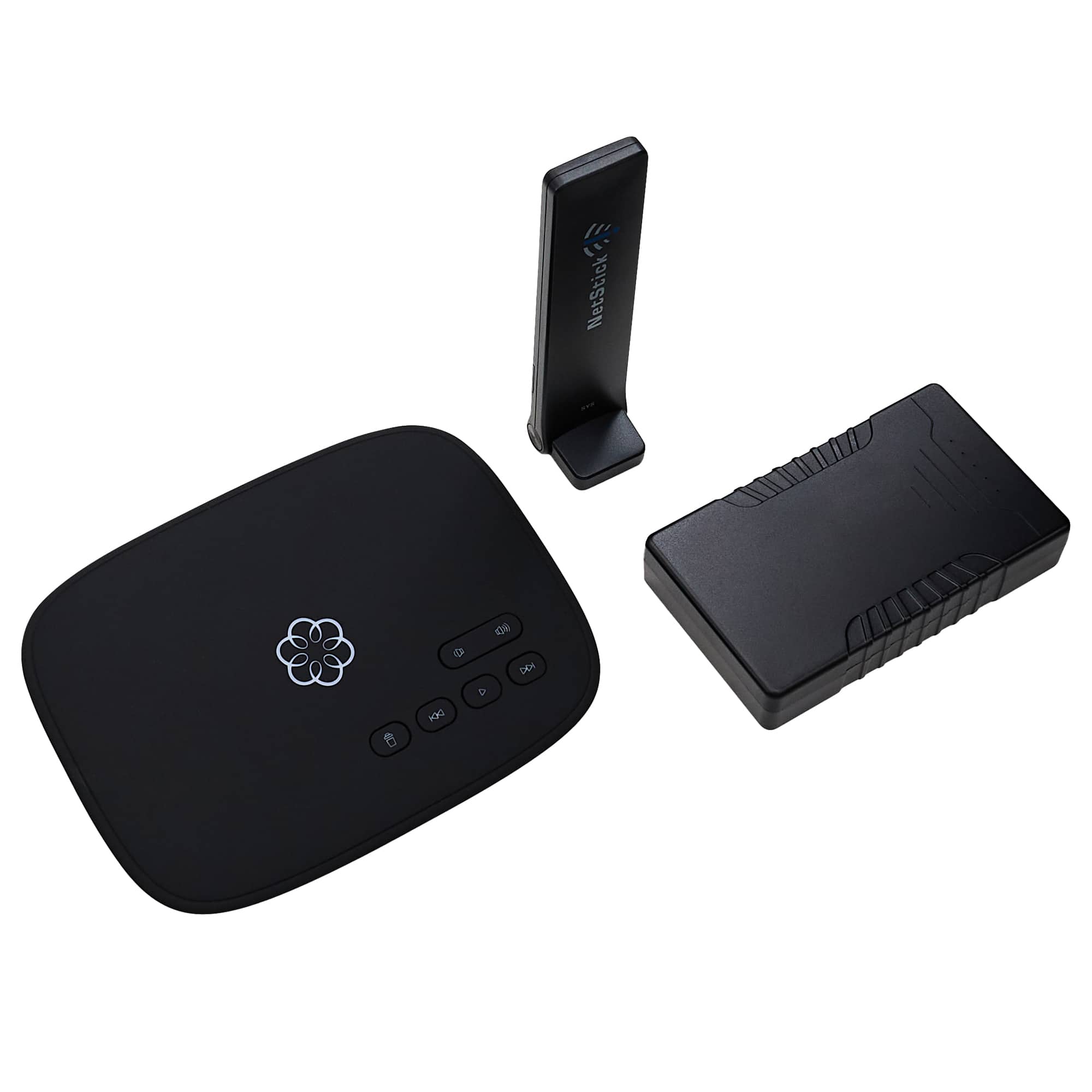 Ooma - Telo LTE Landline Home Phone Service with Battery Backup - Black - Angle_Zoom