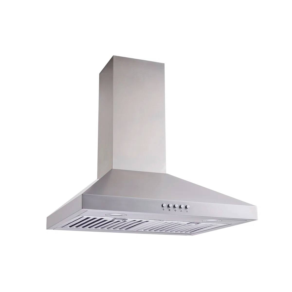 Left. Winflo - Winflo 30 inch Convertible 300 CFM Stainless Steel Wall Mount  Range Hood with Baffle Filters - Stainless Steel.