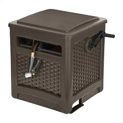 Front. Suncast - Suncast Smart Trak 225 ft. Brown Free Standing Hideaway Hose Reel.
