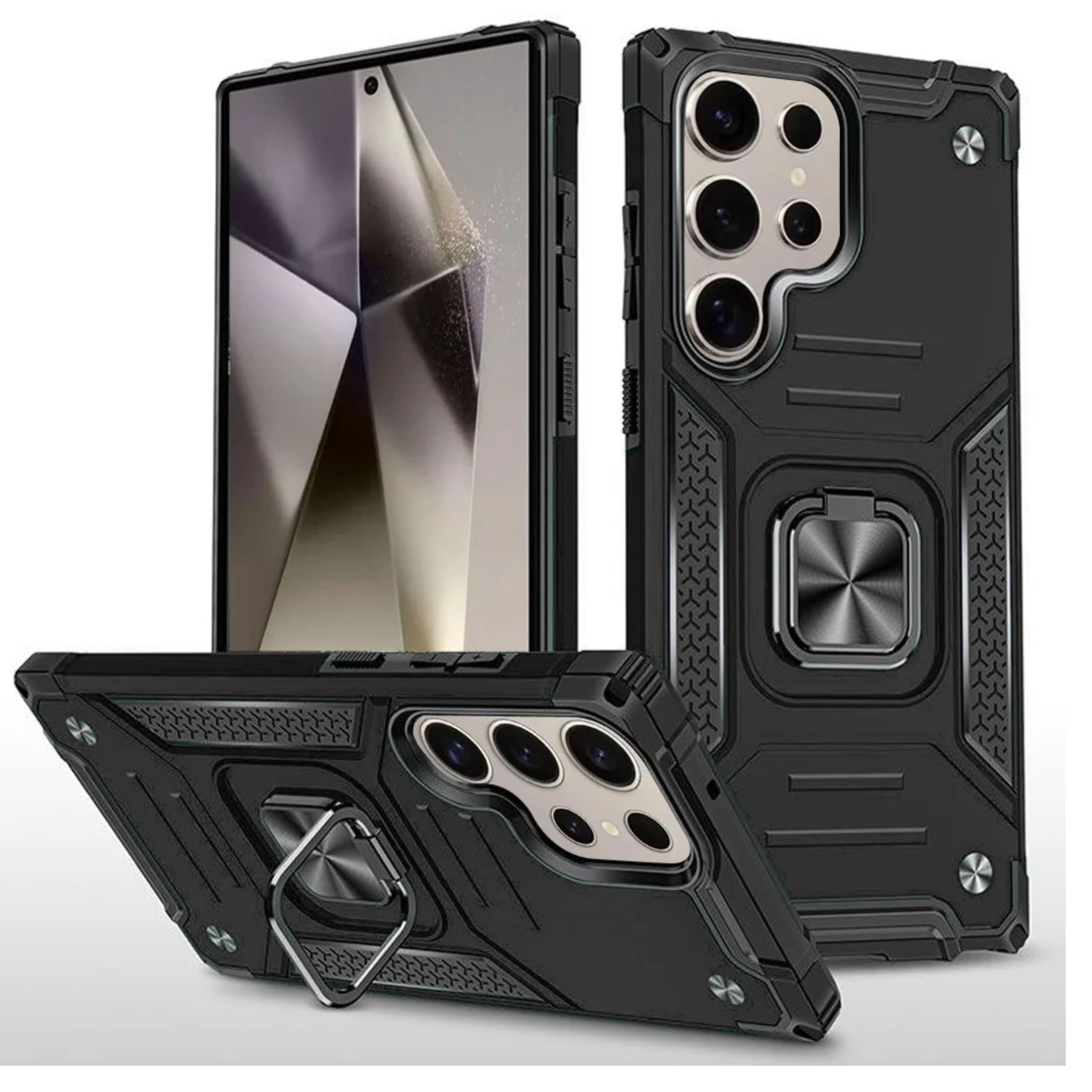 Kitcheniva - Magnetic Kickstand Shockproof Case With Tempered Glass For Samsung S25 Ultra - Black price history on PriceWatchPro