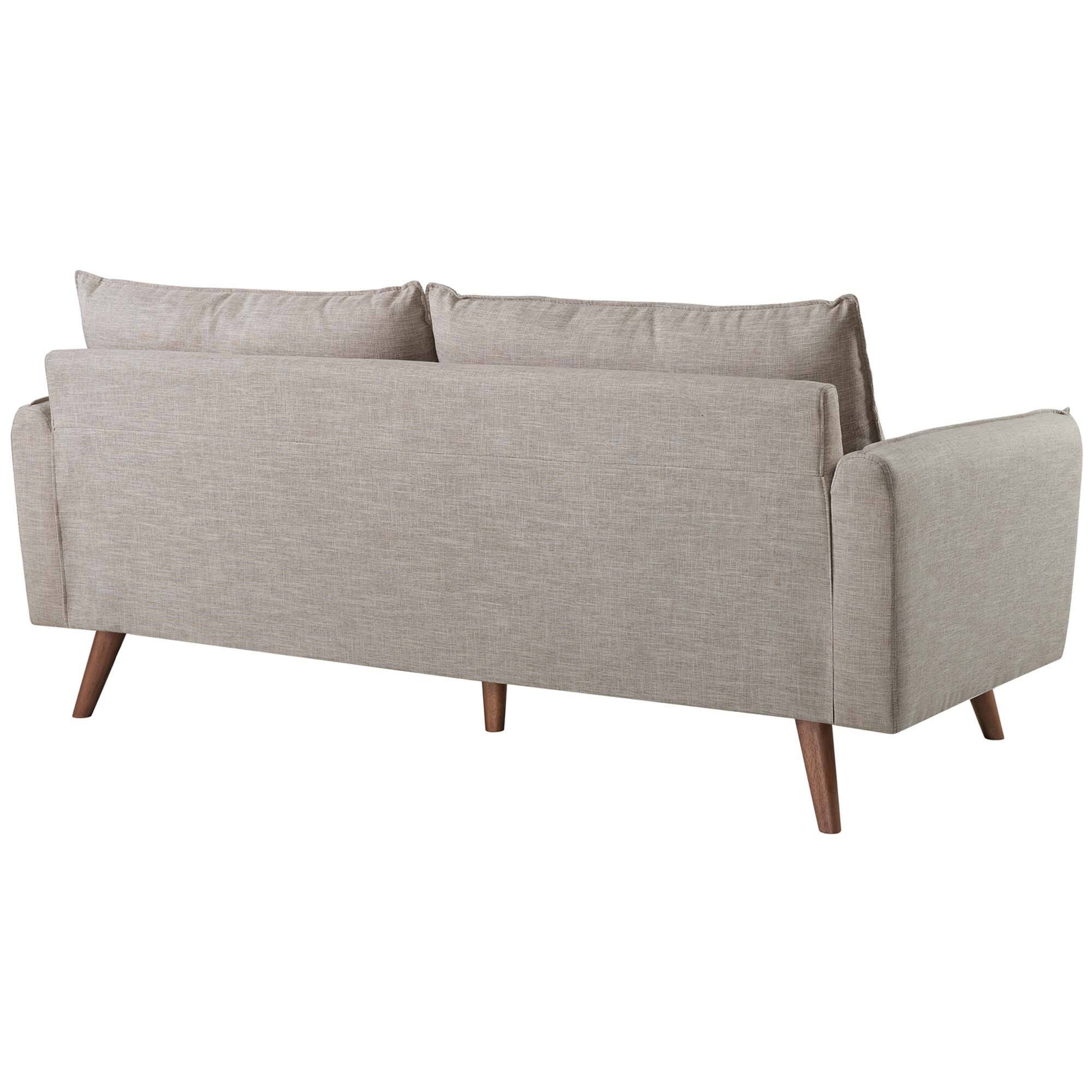 Left. Modway - Revive Upholstered Fabric Sofa and Loveseat Set by Modway - Oatmeal.