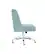 Left. Linon Home Décor - Donora Plush Fabric Adjustable Office Chair With Chrome Base - Aqua.