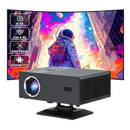 Cluzine - 1080P Full HD Home Projector Auto Focus for Bedroom Home Theater & Office