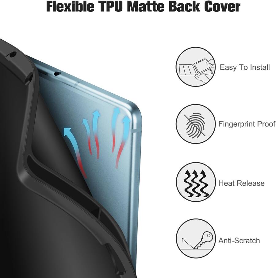 Backing Pad 10 Inch Fintie Multi Angle Viewing Case for Samsung Tab S6 Lite 10.4 Inch 2024 ...