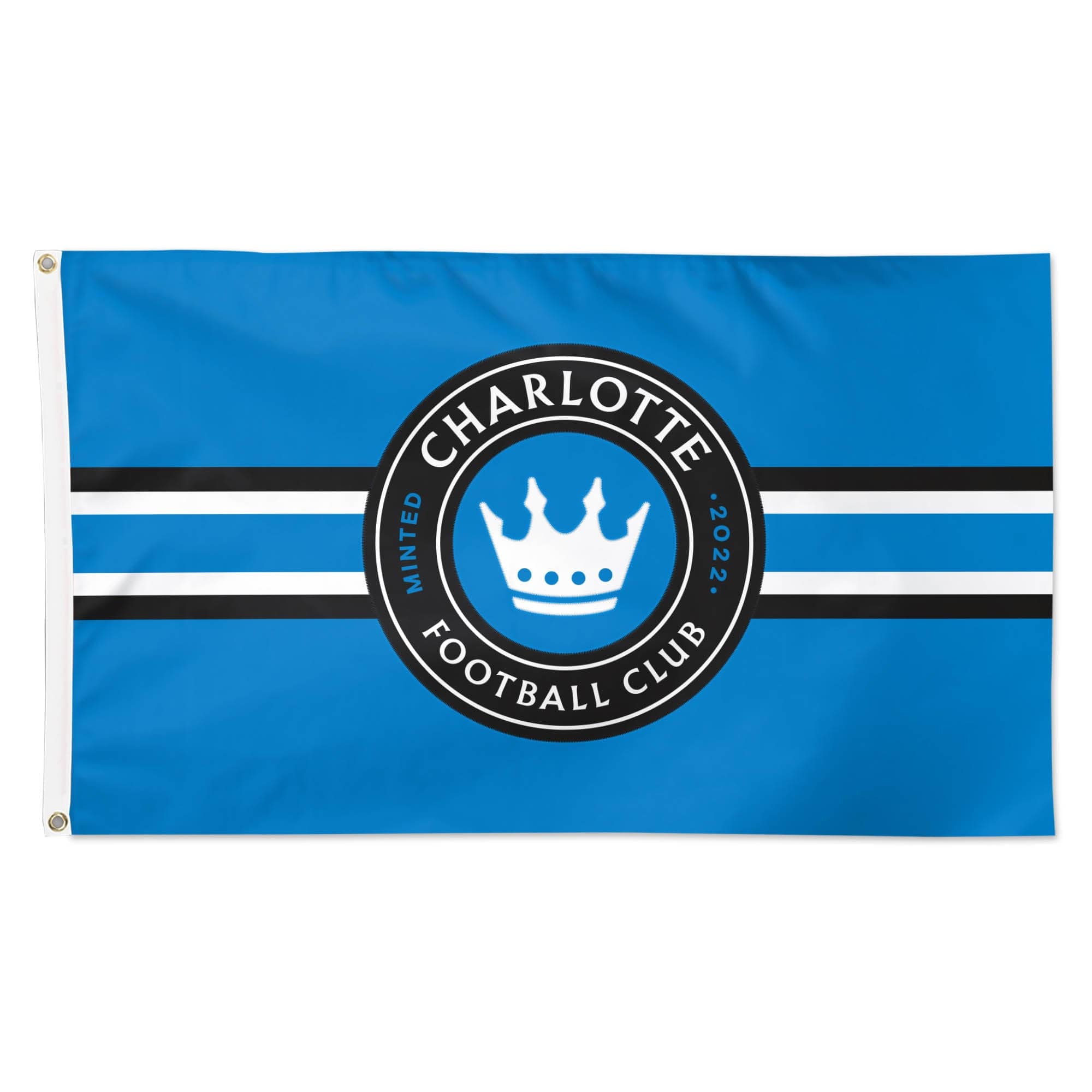WinCraft - Charlotte FC Two-Sided 3' x 5' Applique Flag - Multicolor