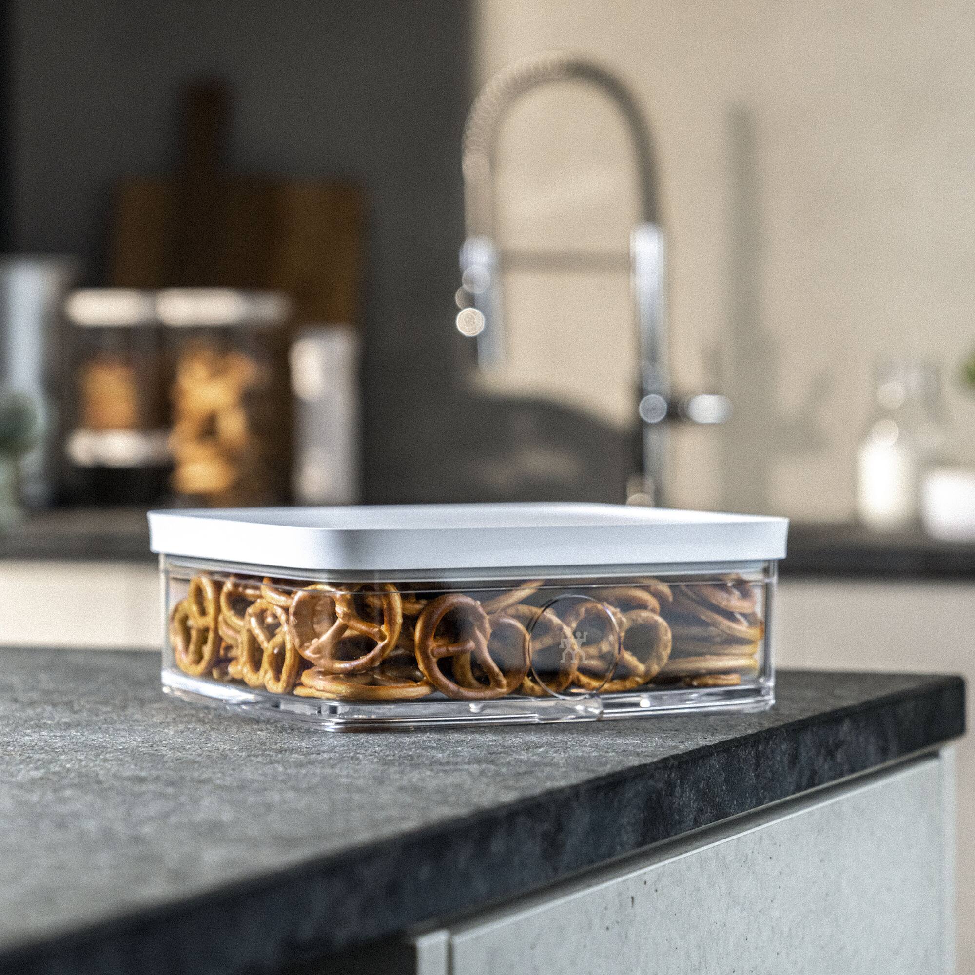 Alt View 4. ZWILLING - ZWILLING Fresh & Save Cube Box, Plastic, Airtight Dry Food Storage Container, Large Cube, 1.7-qt - Clear.