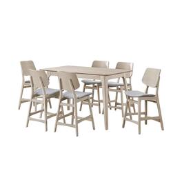 New Classic Furniture - Oscar 7-piece Wood Counter Dining Set - White Ash