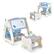 Alt View 20. Costway - 3-In-1 Kids Art Easel with Stool Magnetic Dry-Erase Board with Book Rack Blue - Blue+Gray.