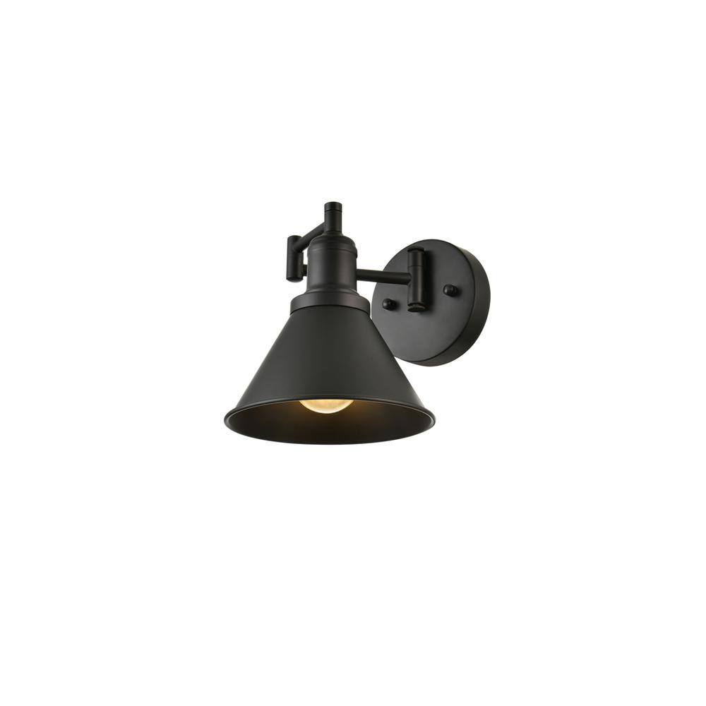 Alt View 1. Living District - Judson 1 light Black swing arm wall sconce - Black.